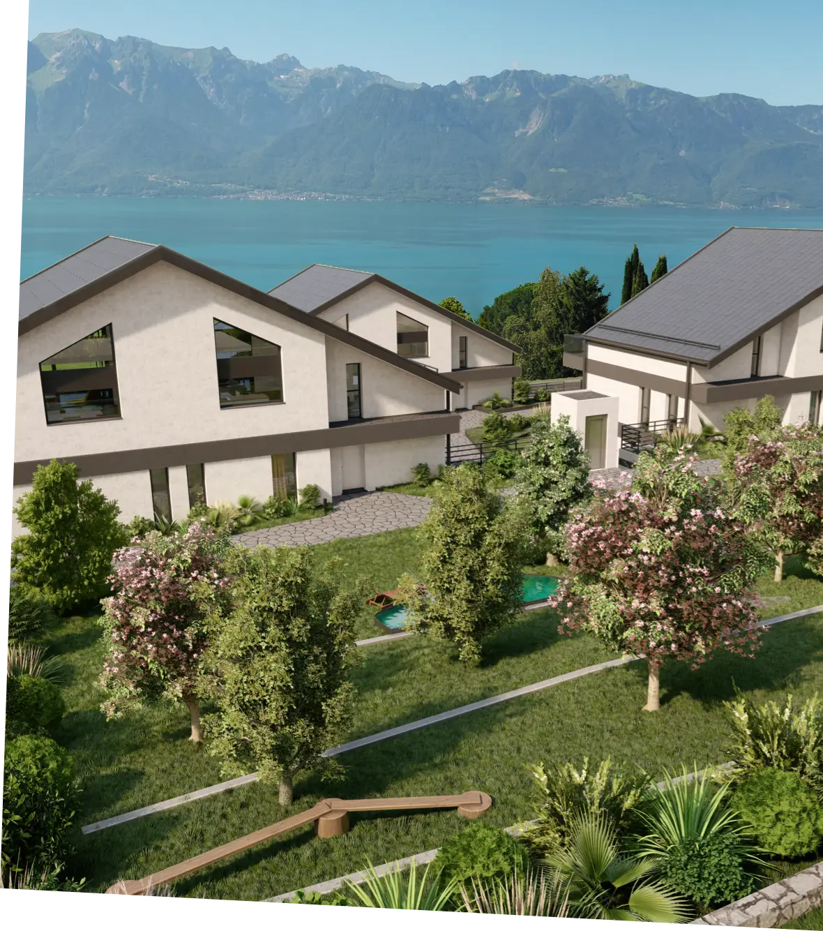 Photo du quartier des trois immeubles