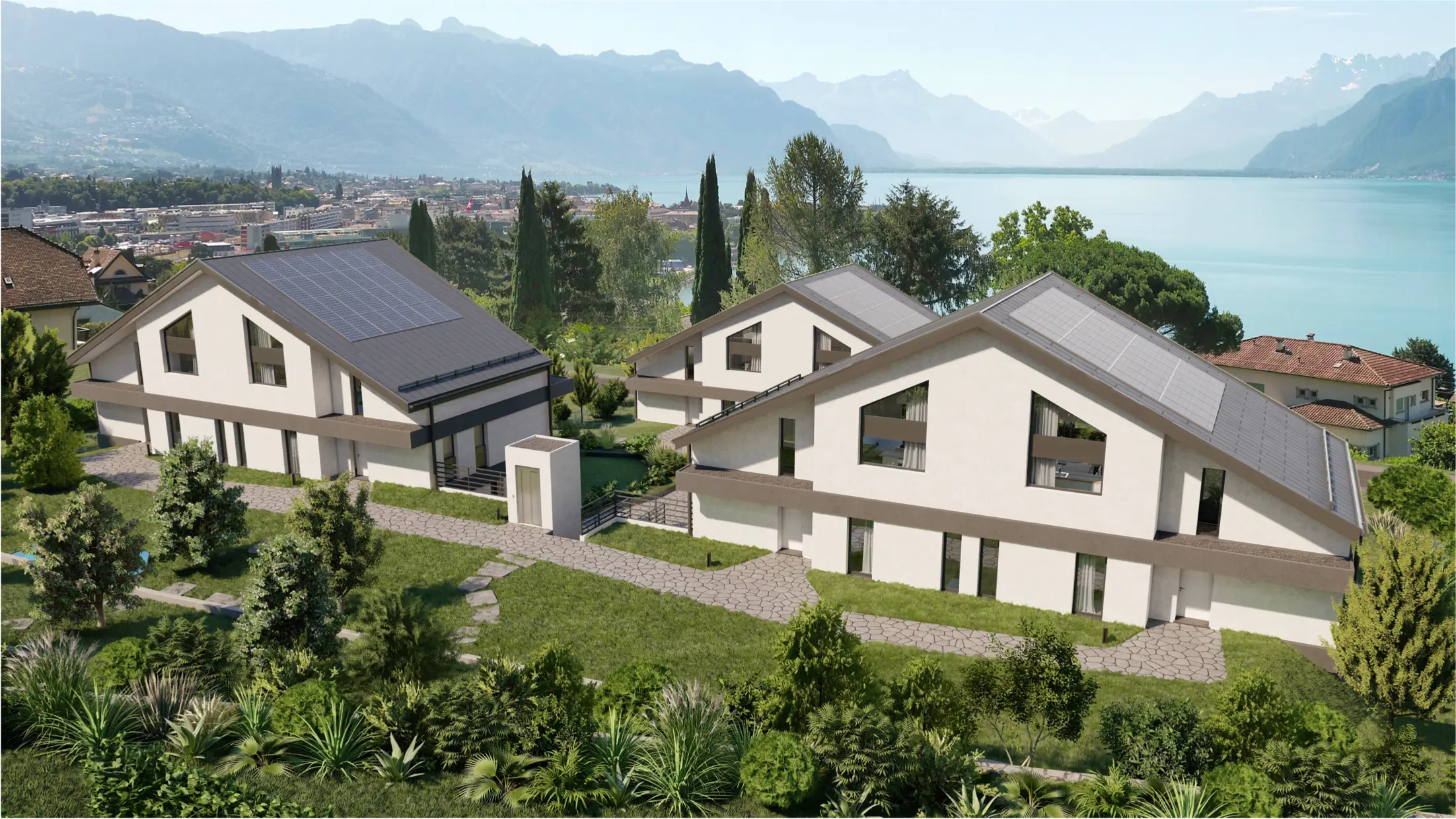 Photo du quartier des trois immeubles